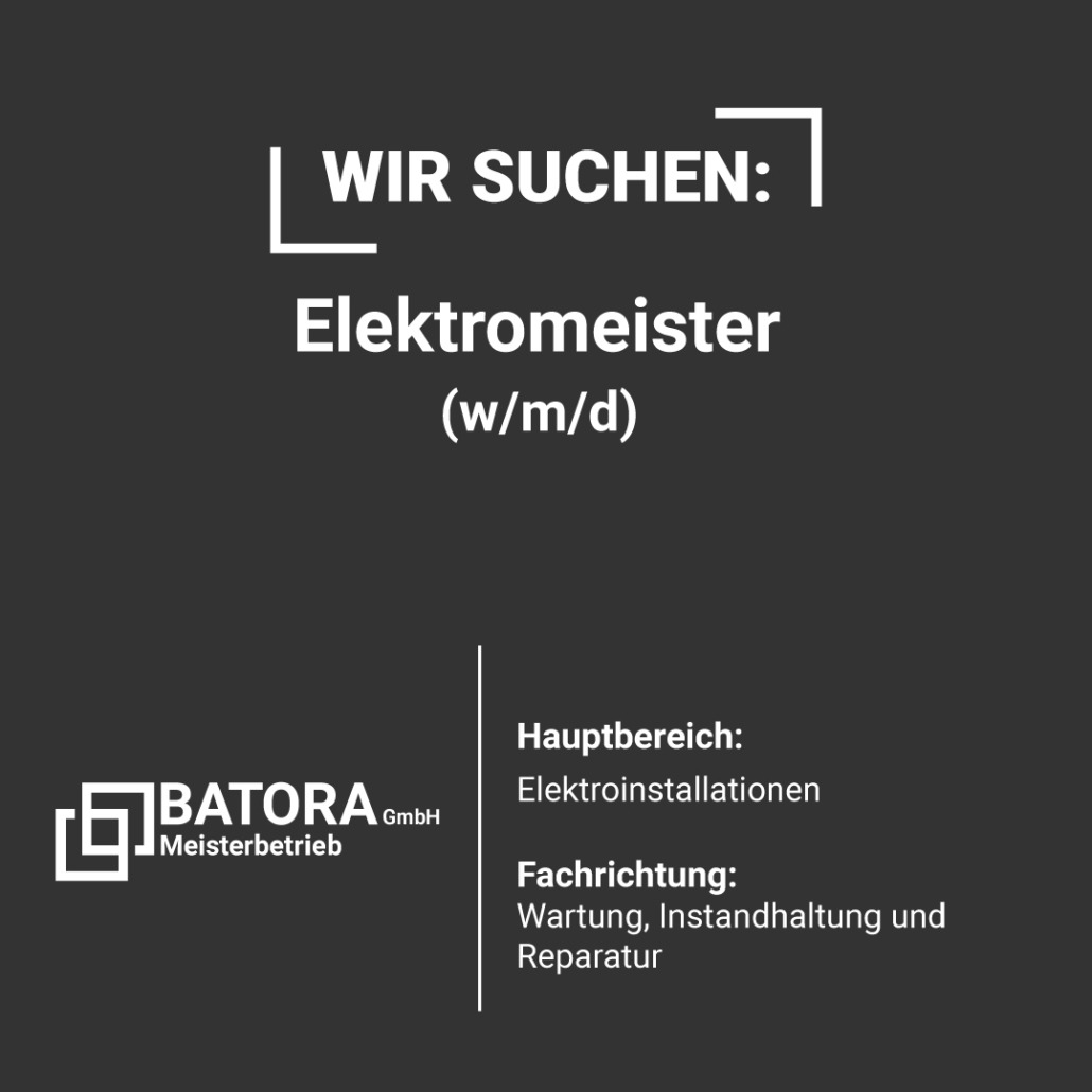 Elektriker / Elektroniker (w/m/d) / Stellenanzeige Elektriker / Elektroniker (w/m/d) / Stellenanzeige